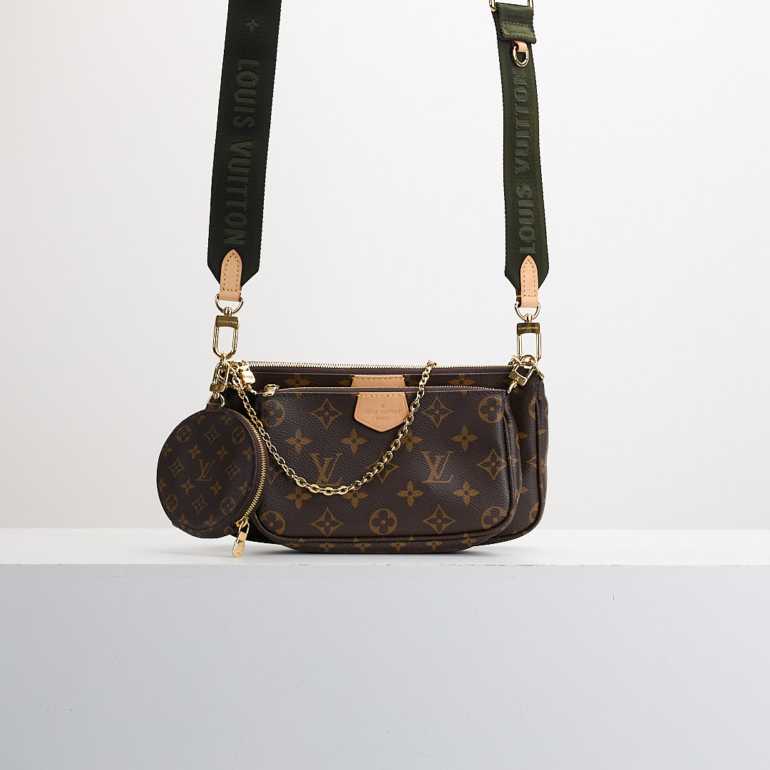 二手Lv 五合一麻將包/綠背帶 晶片款