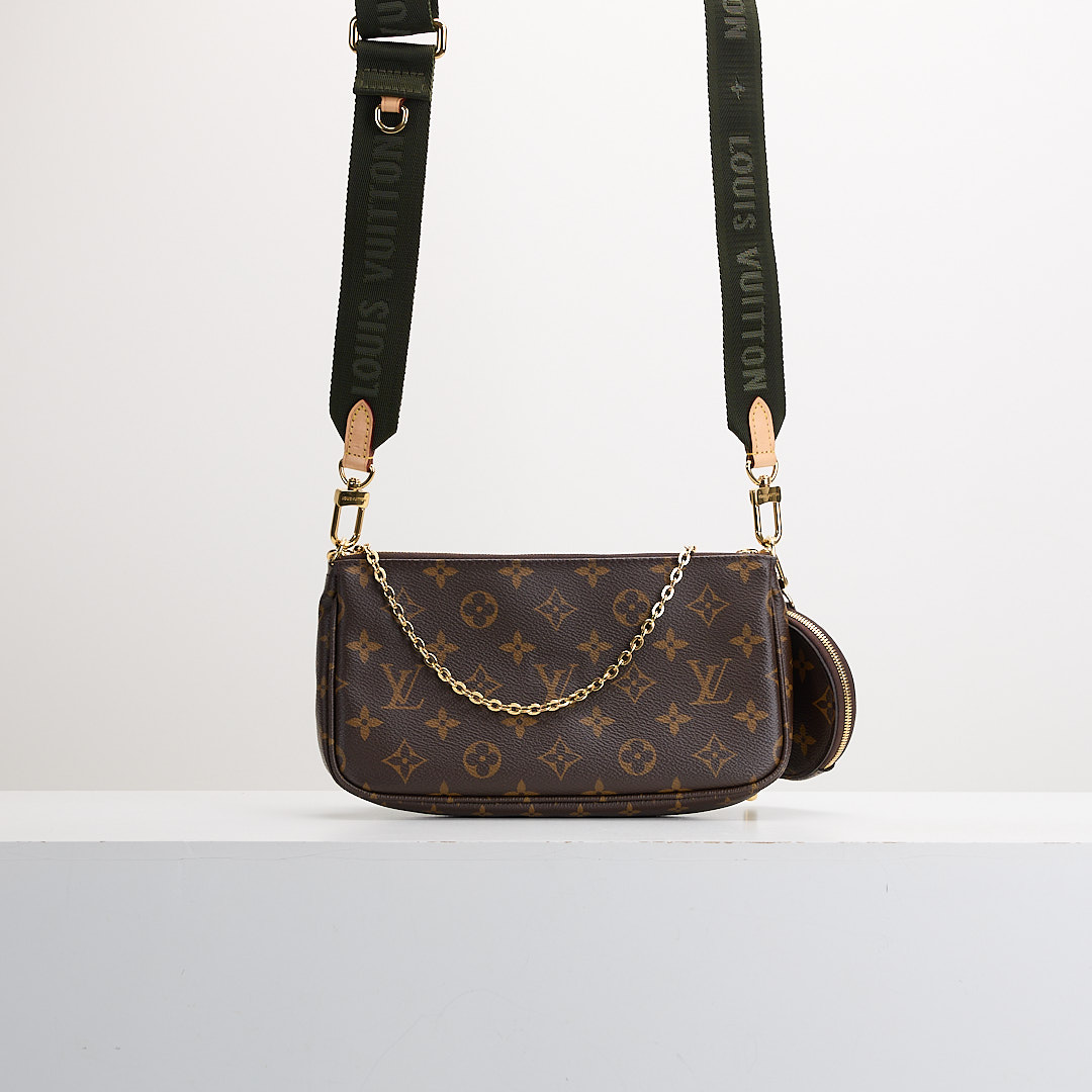 Alternative view of 二手Lv 五合一麻將包/綠背帶 晶片款