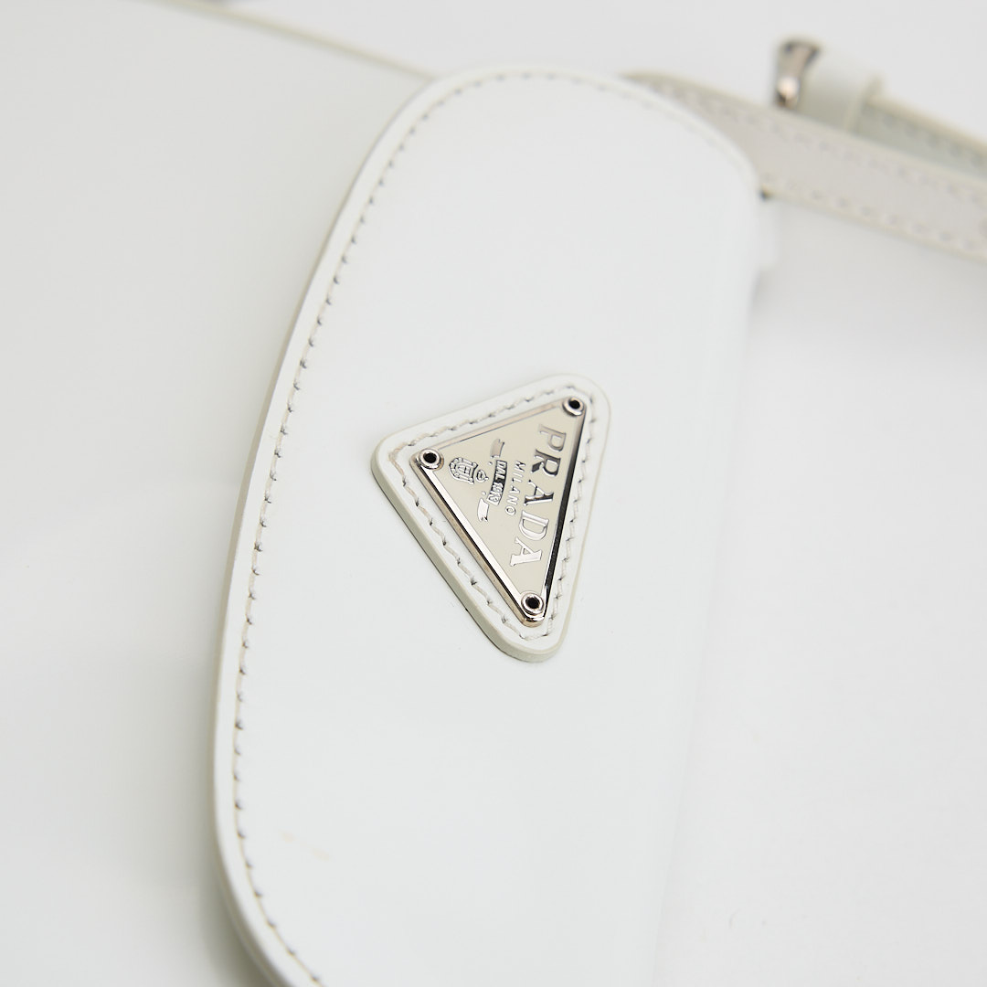 二手Prada cleo mini 白色/亮面牛皮 :圖片 12