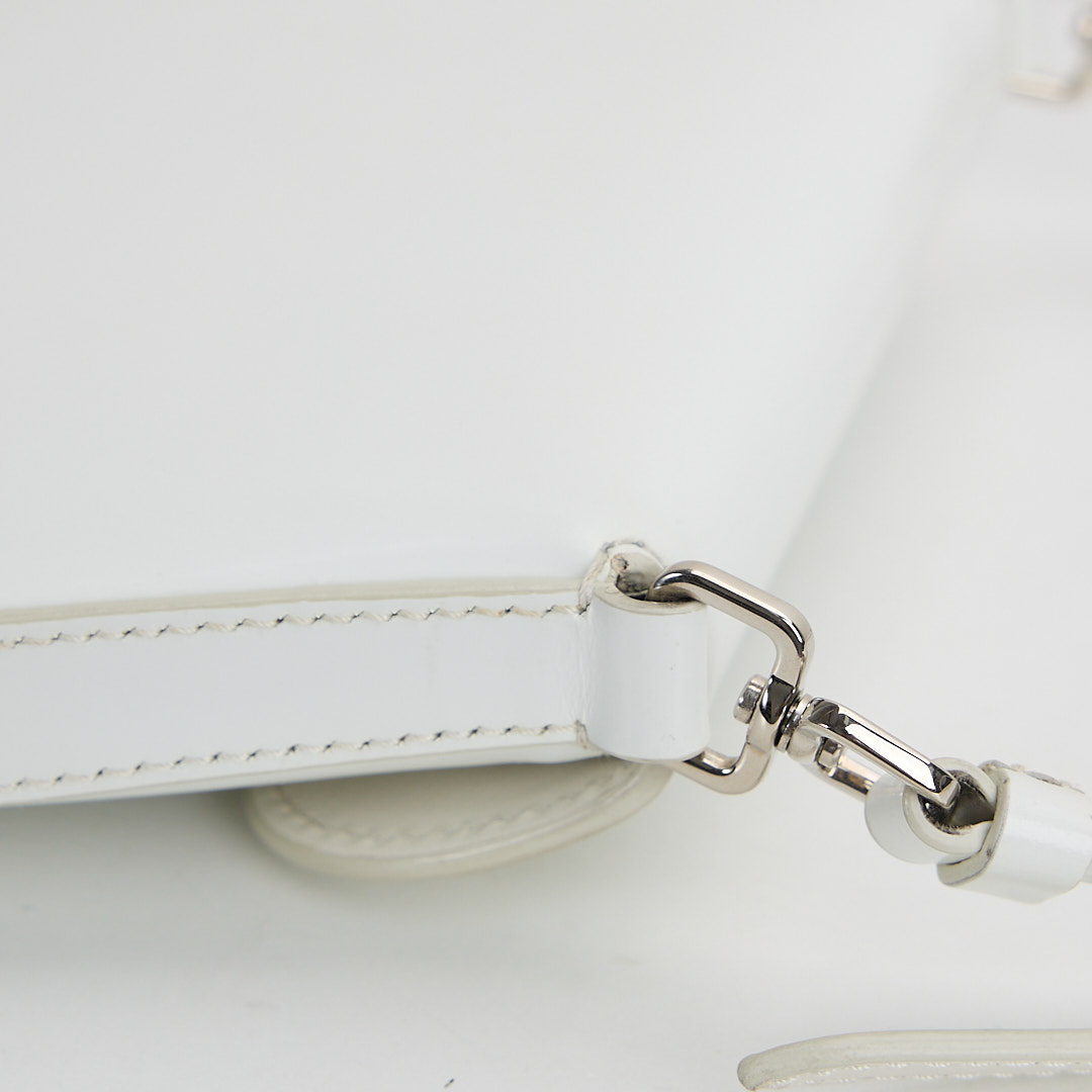 二手Prada cleo mini 白色/亮面牛皮 :圖片 9