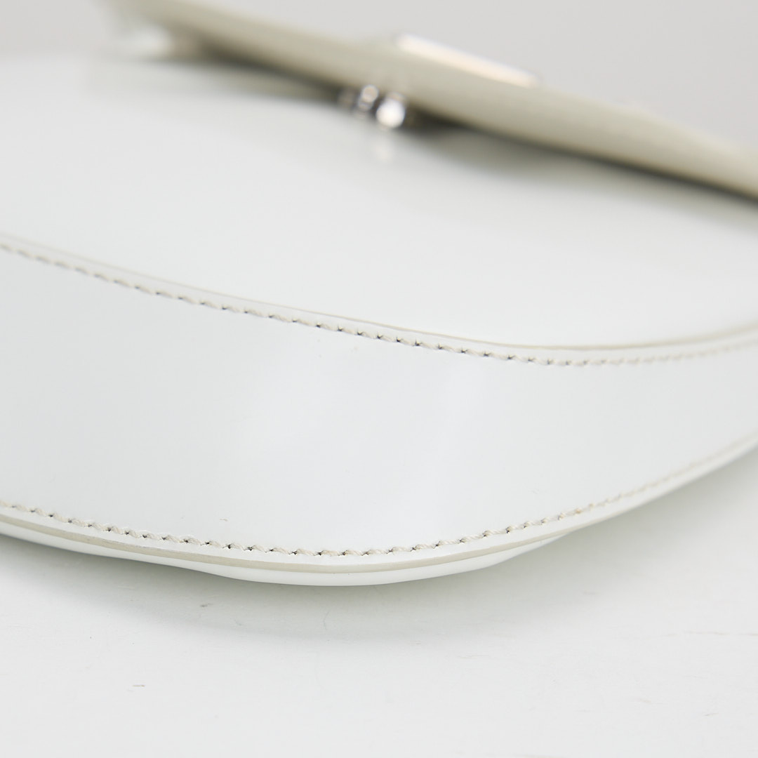 二手Prada cleo mini 白色/亮面牛皮 :圖片 7