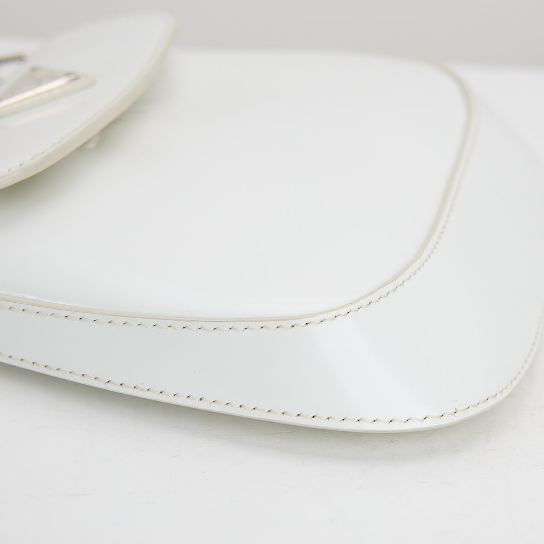 二手Prada cleo mini 白色/亮面牛皮 :圖片 5