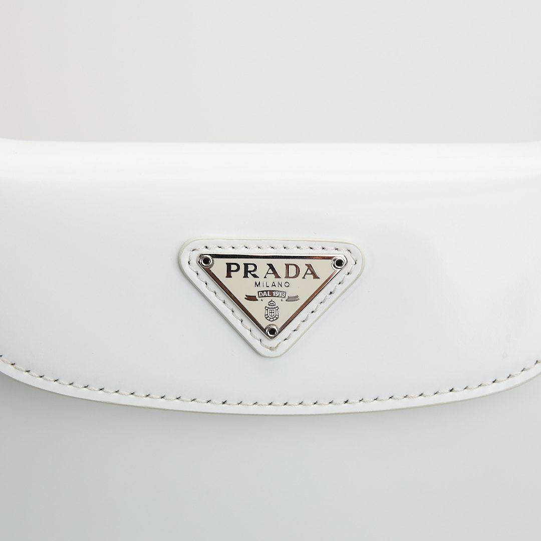 二手Prada cleo mini 白色/亮面牛皮 :圖片 3