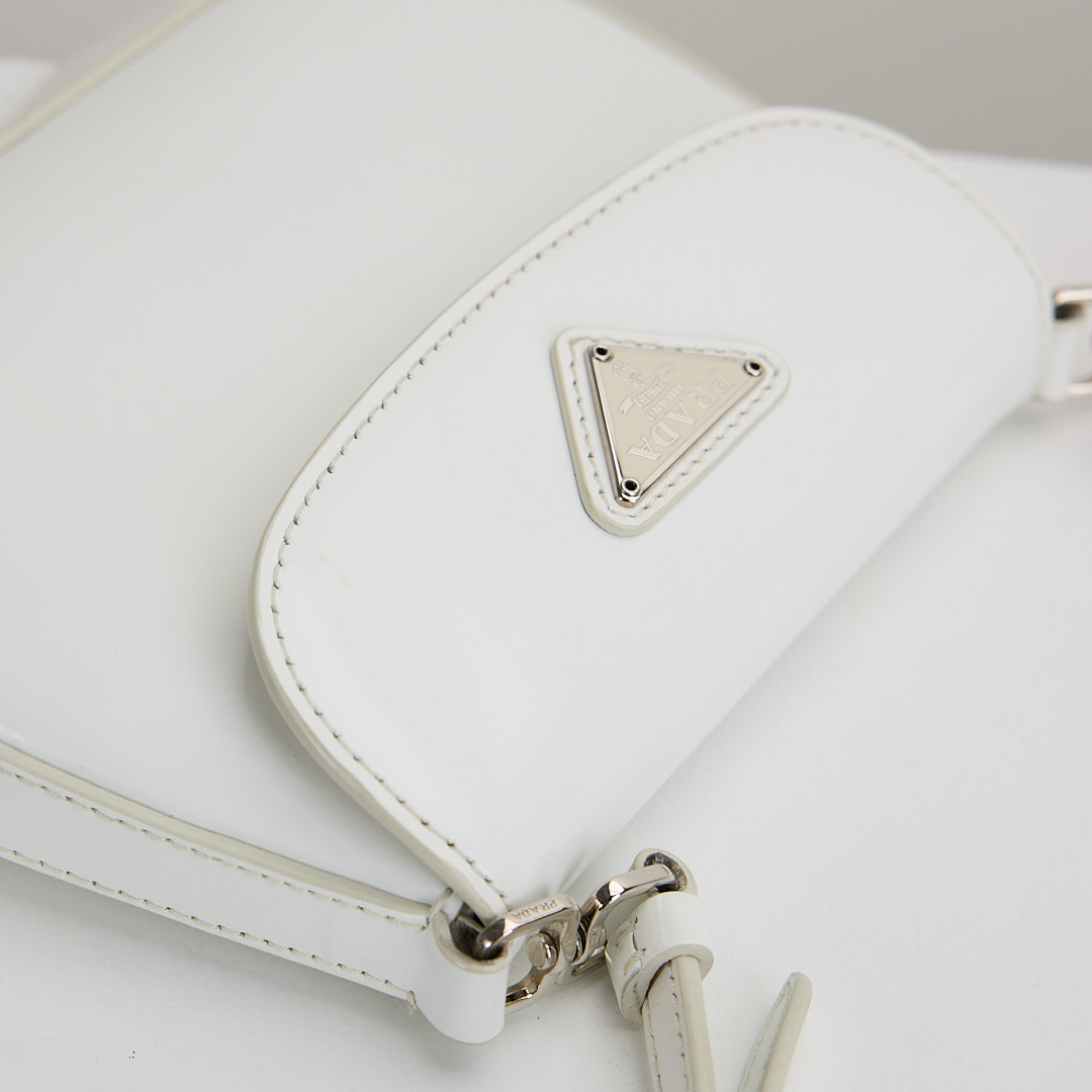二手Prada cleo mini 白色/亮面牛皮 :圖片 16