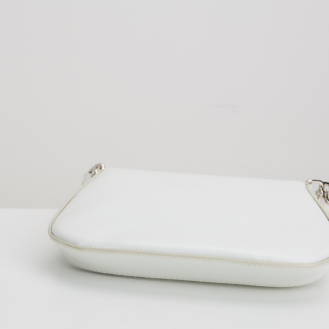 二手Prada cleo mini 白色/亮面牛皮 :圖片 14