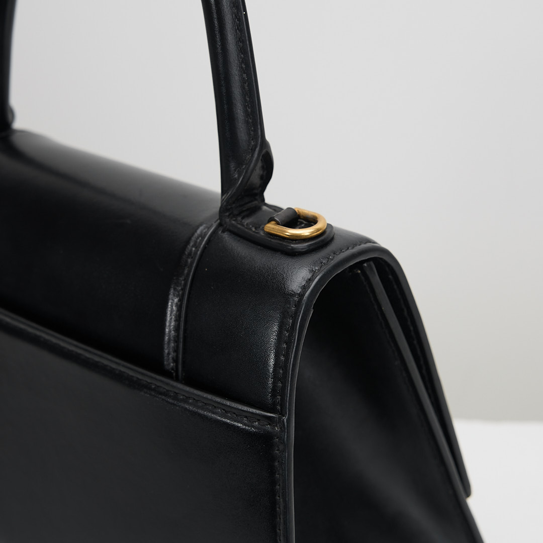 二手 Balenciaga 小號沙漏包/黑金:圖片 13