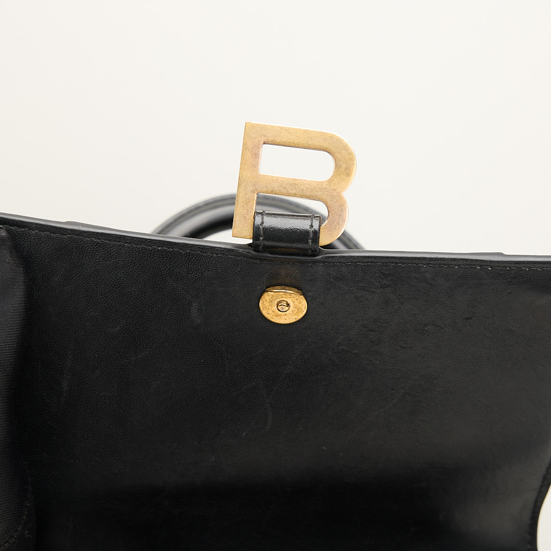 二手 Balenciaga 小號沙漏包/黑金:圖片 23