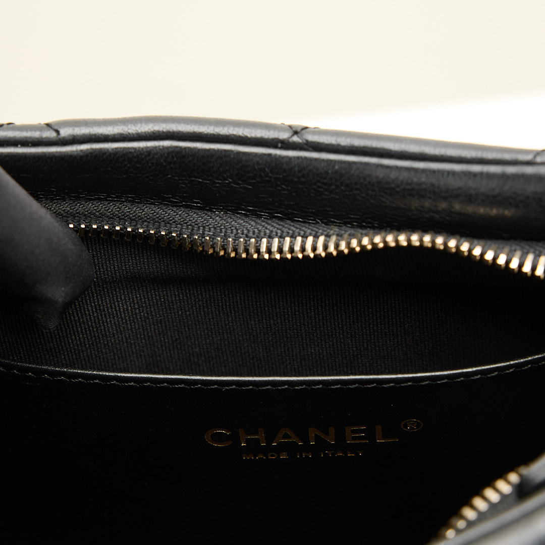 二手 Chanel 22k hobo 腋下包/黑色復古金:圖片 21