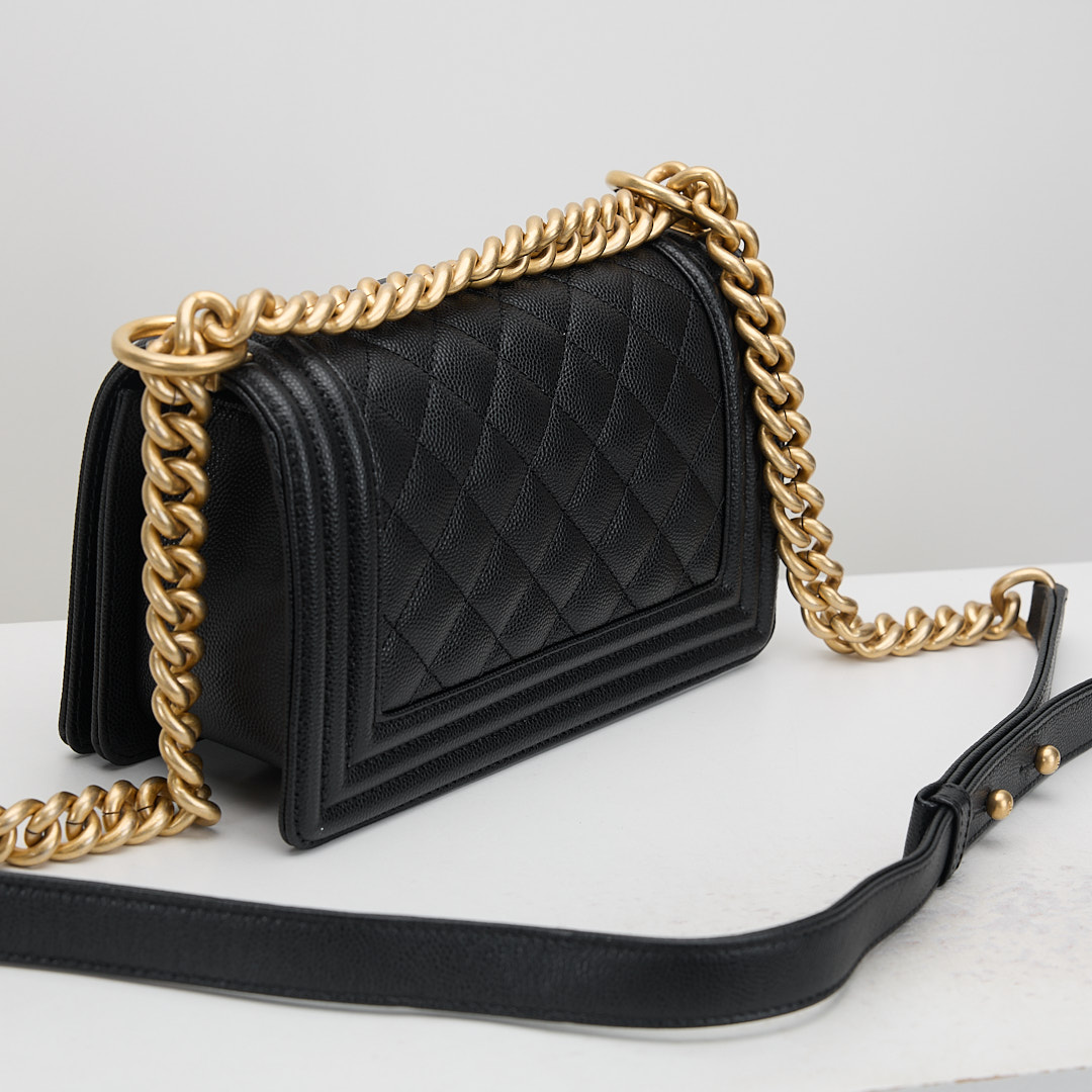 二手 Chanel Boy20黑金牛:圖片 11