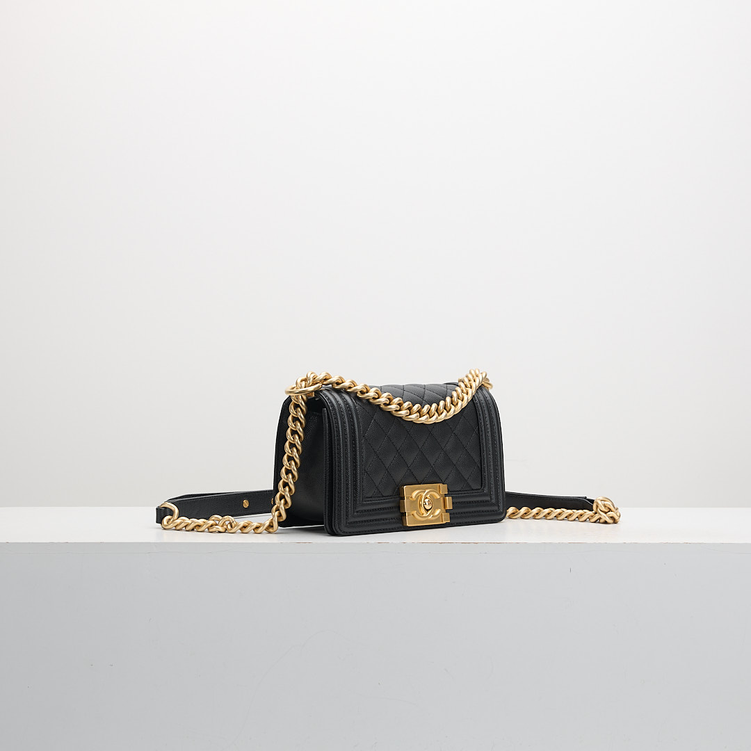 二手 Chanel Boy20黑金牛:圖片 3
