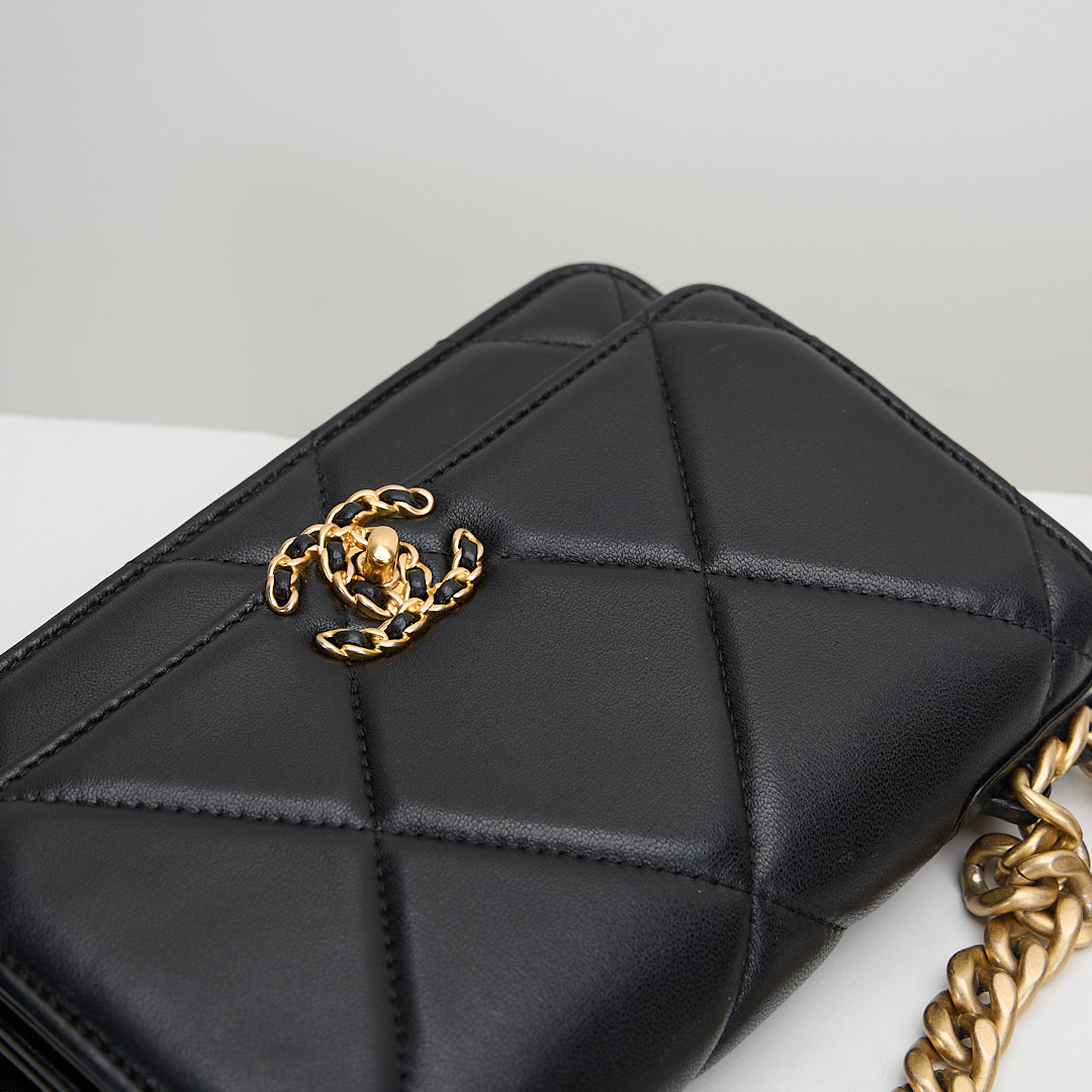 二手 Chanel 新款旋轉扣 19 woc黑/芯片款:圖片 16