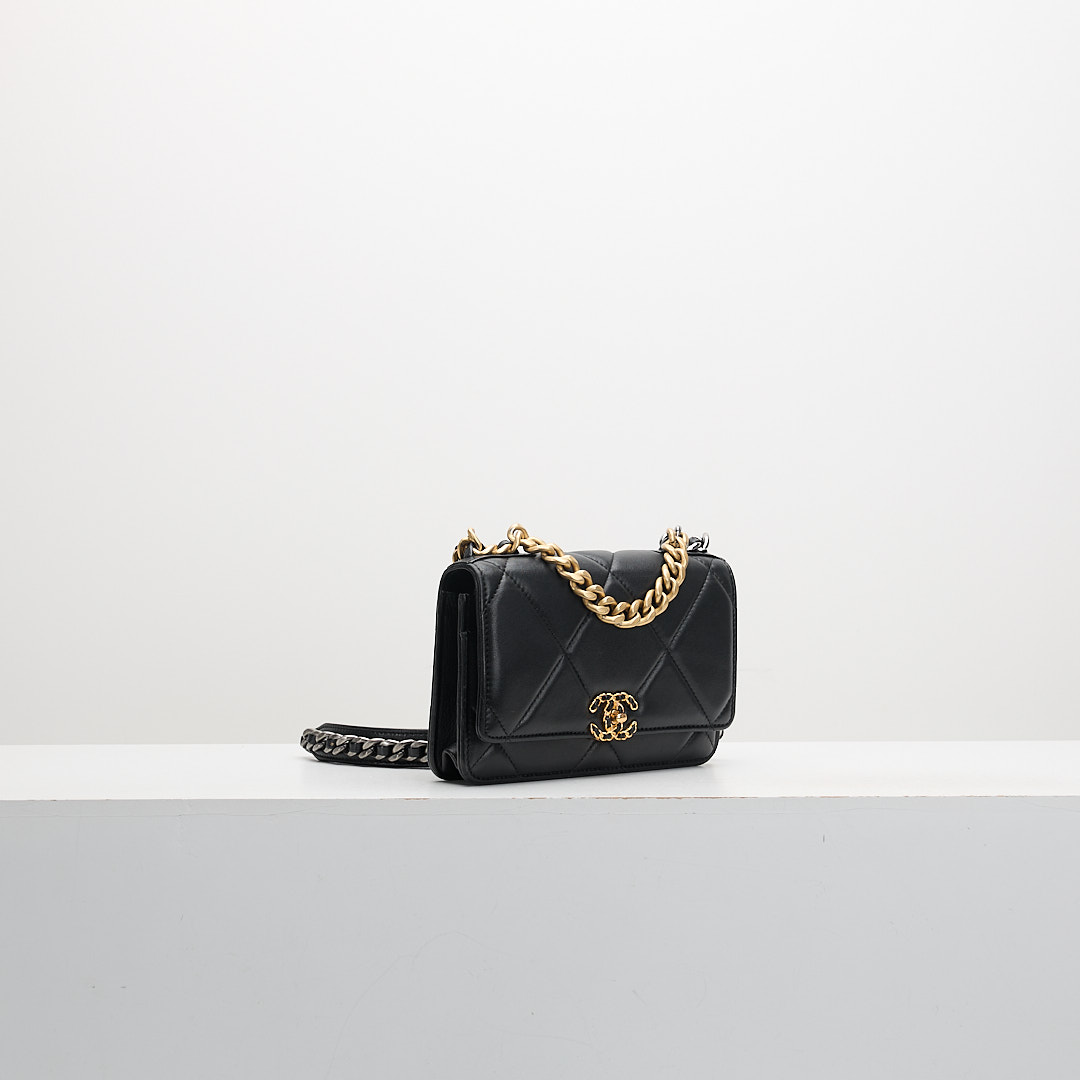 二手 Chanel 新款旋轉扣 19 woc黑/芯片款:圖片 2