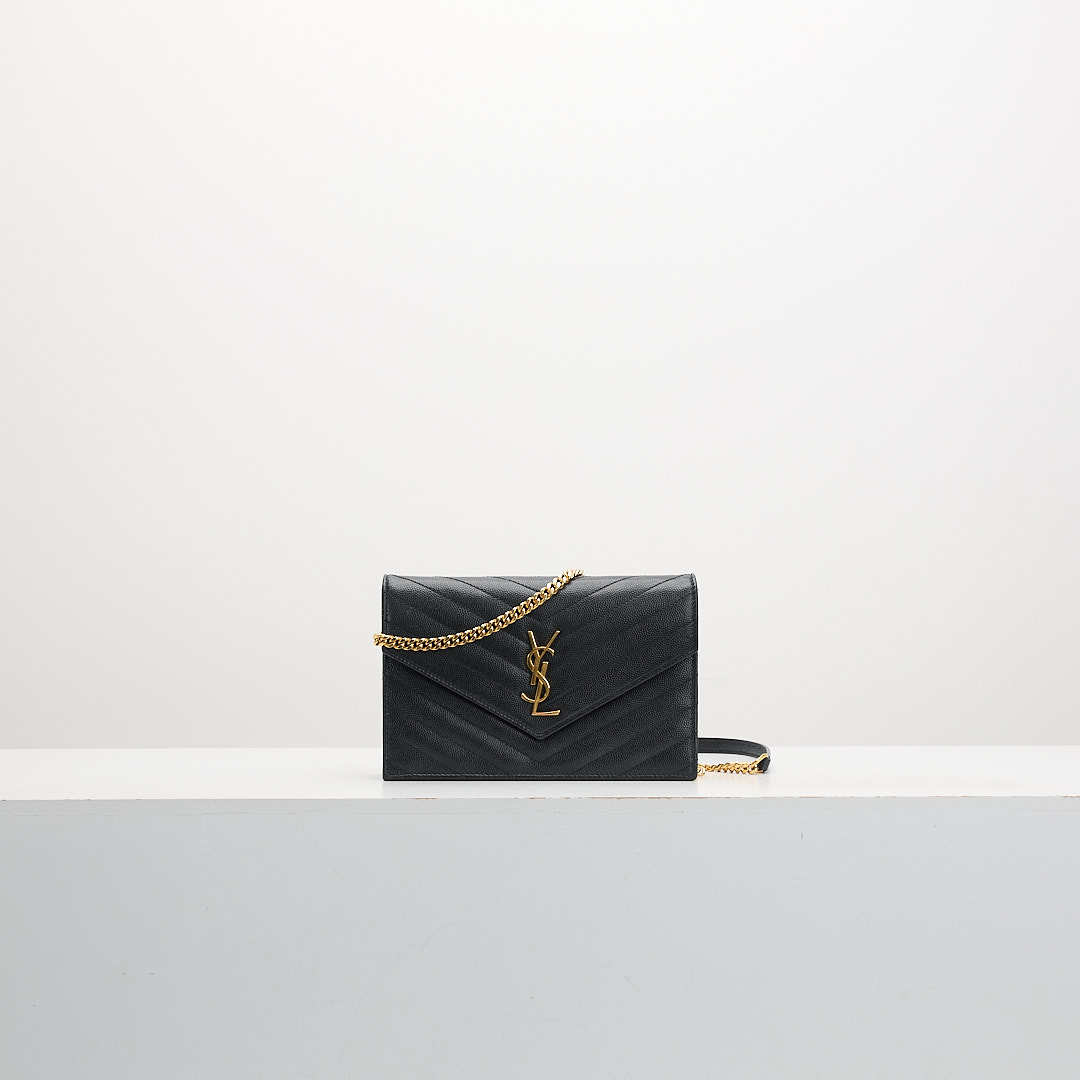 二手 YSL woc小款信封包 黑金