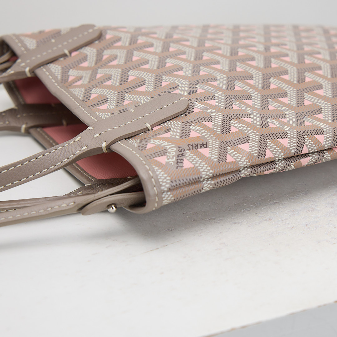 二手 Goyard Poitiers 170週年限定小托特 灰粉色:圖片 3