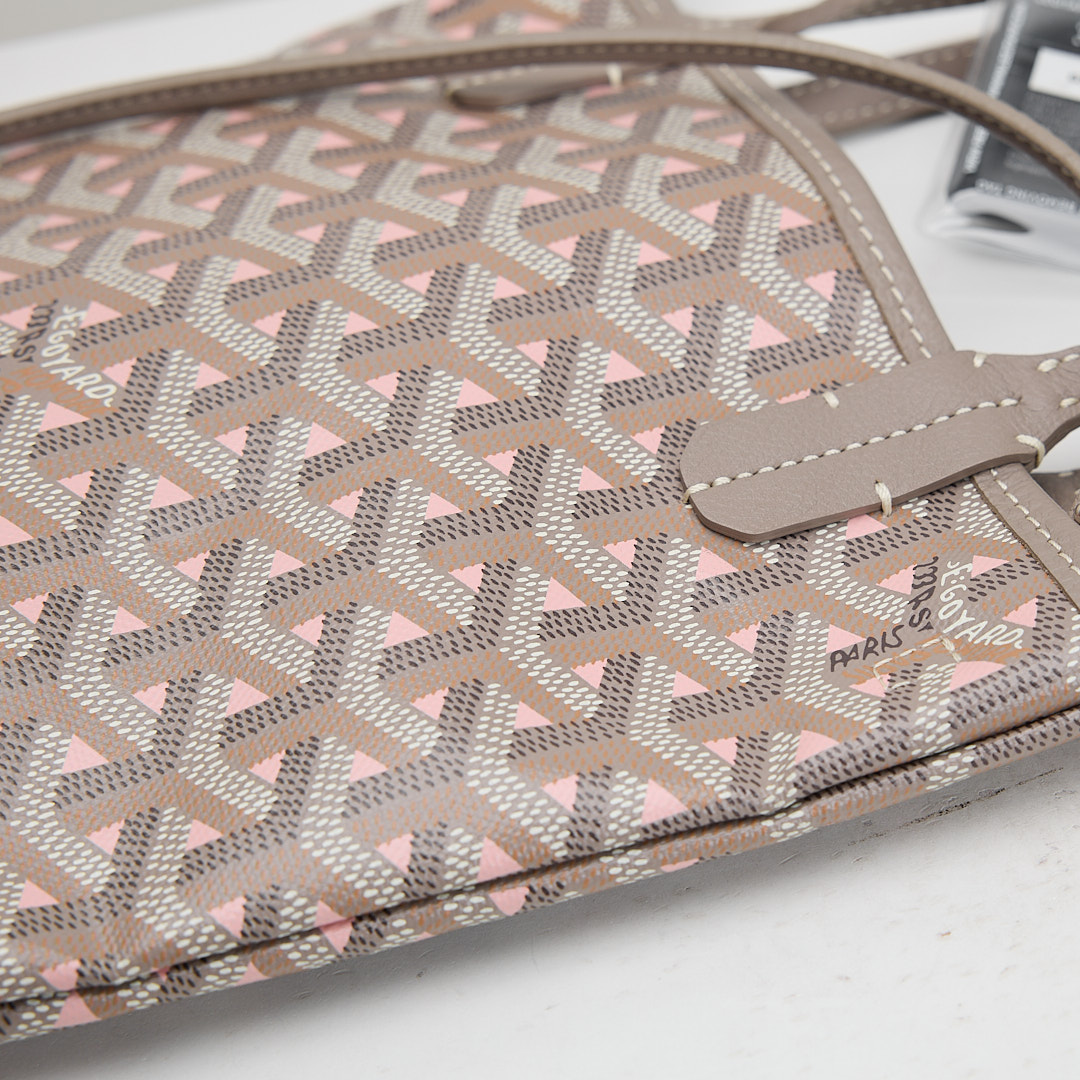 二手 Goyard Poitiers 170週年限定小托特 灰粉色:圖片 6