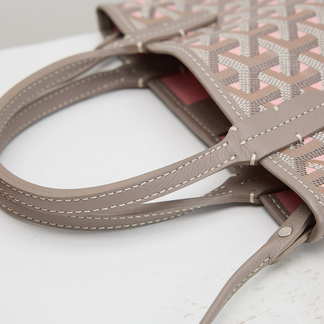 二手 Goyard Poitiers 170週年限定小托特 灰粉色:圖片 7