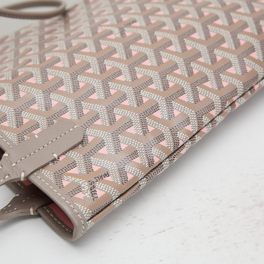 二手 Goyard Poitiers 170週年限定小托特 灰粉色:圖片 8