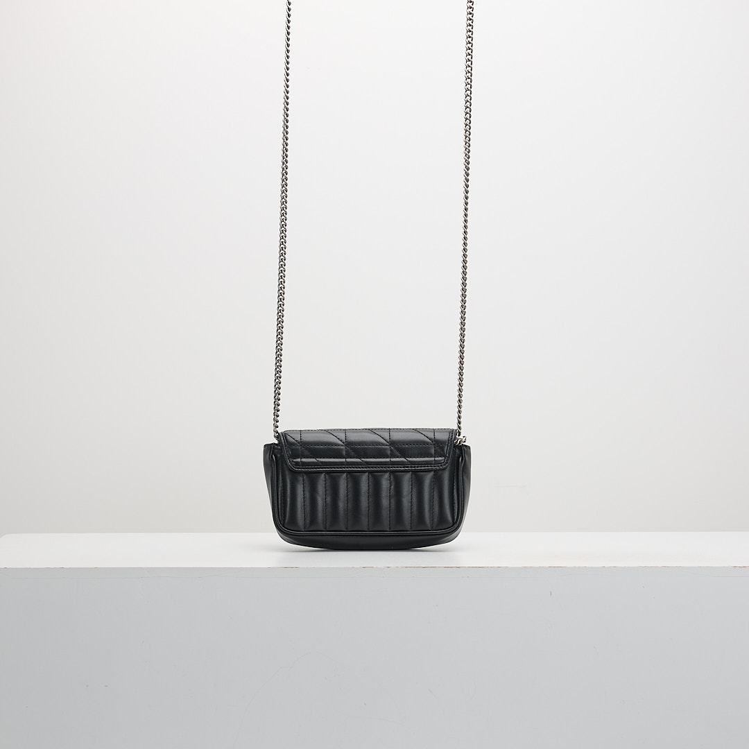 二手 Gucci Marmont supermini 黑銀:圖片 2