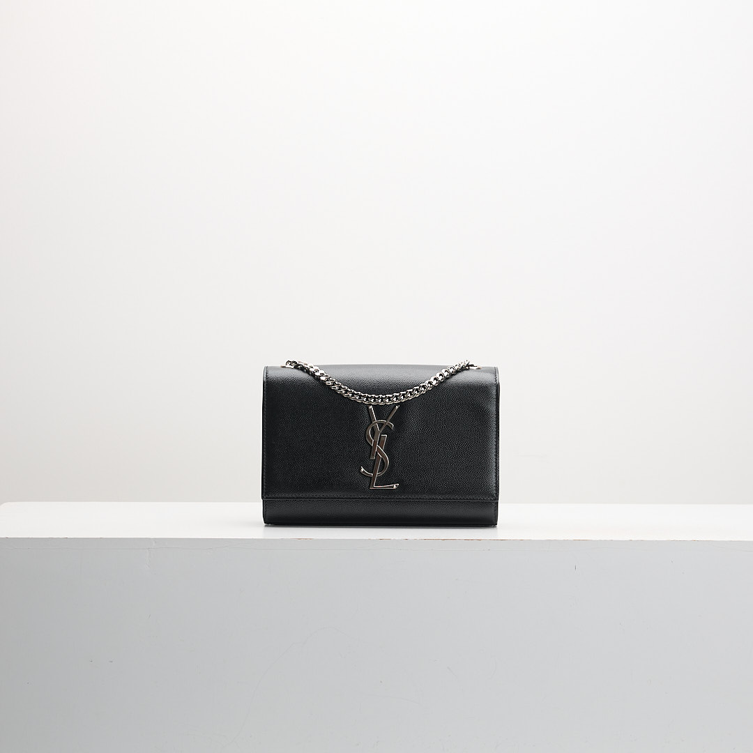 二手 YSL Kate 小號黑銀